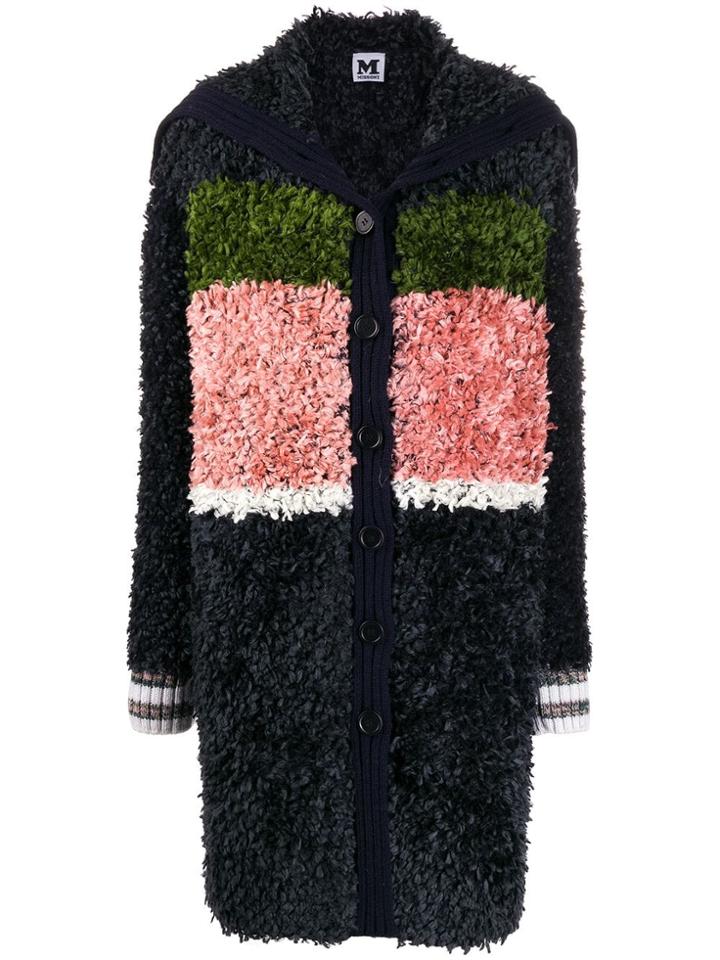 M Missoni Block Colour Knit Cardi-coat - Blue
