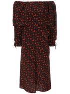 Marni Off-the-shoulder Printed Dress - Red