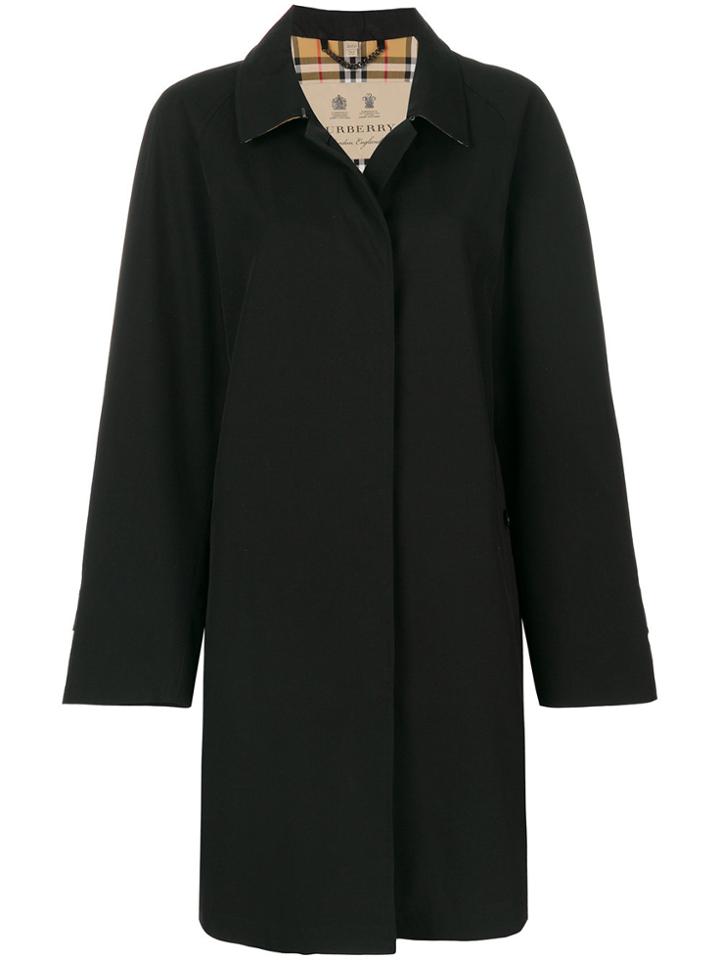 Burberry House Check Coat - Black