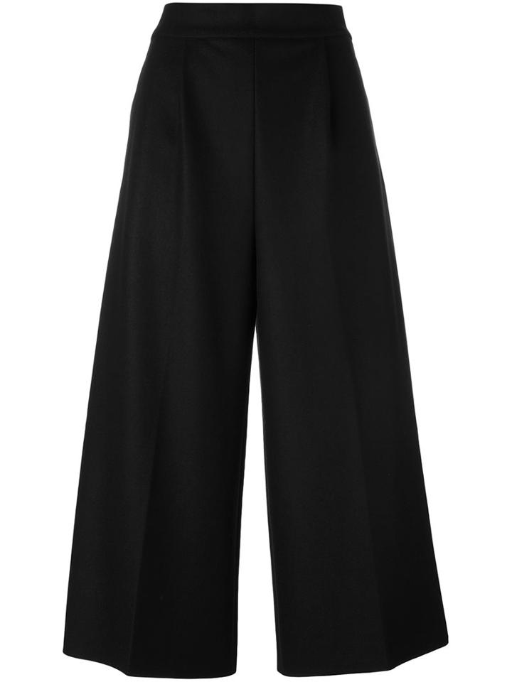 08sircus Cropped Wide Leg Trousers, Women's, Size: 2, Black, Wool