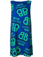 Boutique Moschino Logo Print Shift Dress