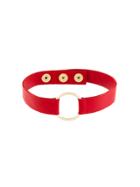 Manokhi Circle Shape Collar - Red