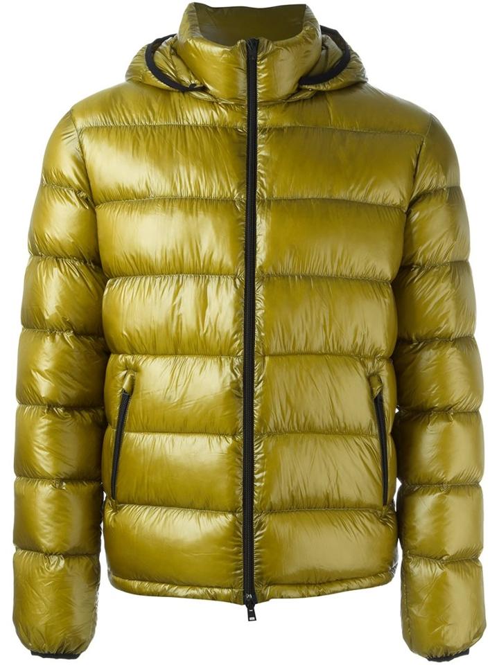 Herno Hooded Padded Jacket, Men's, Size: 50, Green, Polyamide/polyester/goose Down