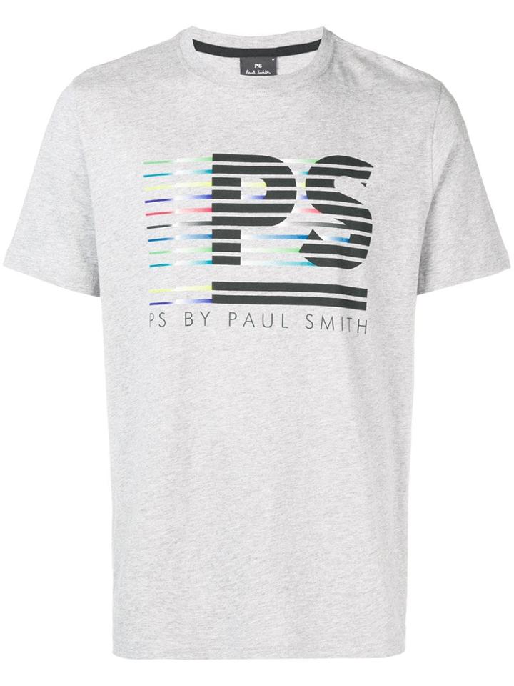 Ps By Paul Smith Logo Print T-shirt - Grey