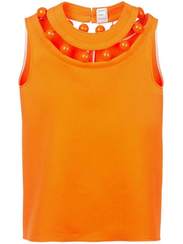 Maison Rabih Kayrouz Cut Out Blouse - Orange