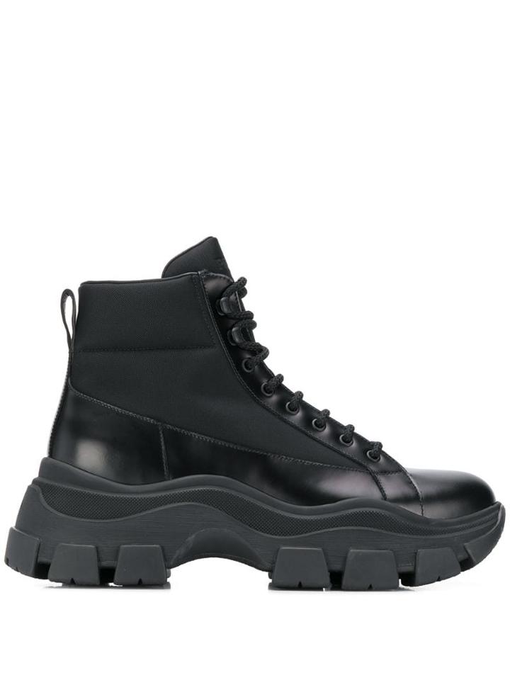 Prada Chunky Sole Boots - Black