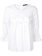 Steffen Schraut Lace Embroidered Flared Blouse - White