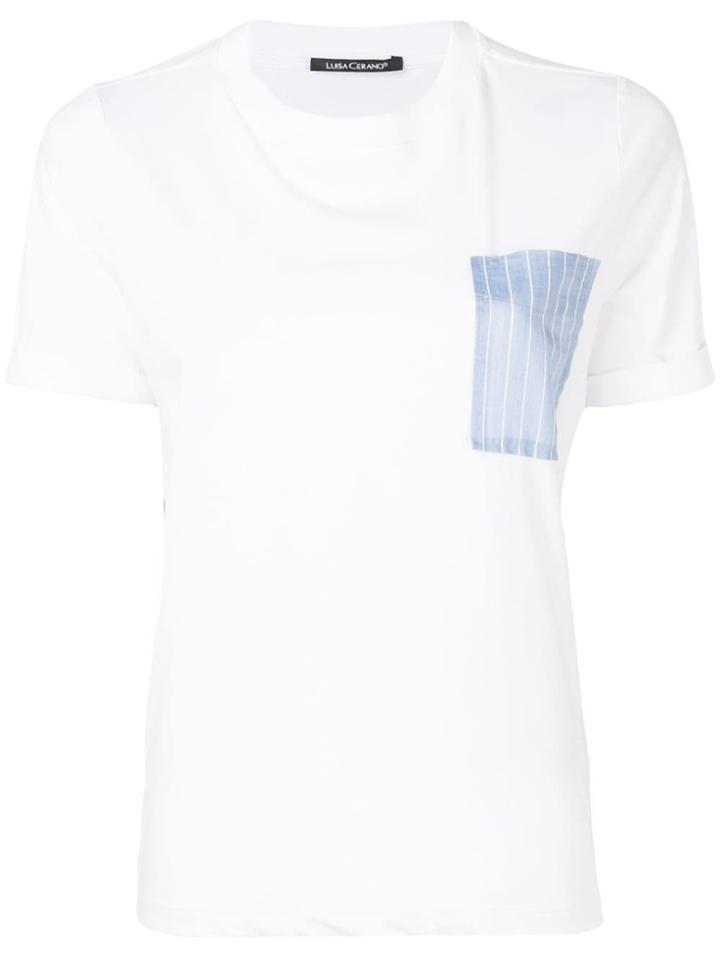 Luisa Cerano Contrast Back Panel T-shirt - White