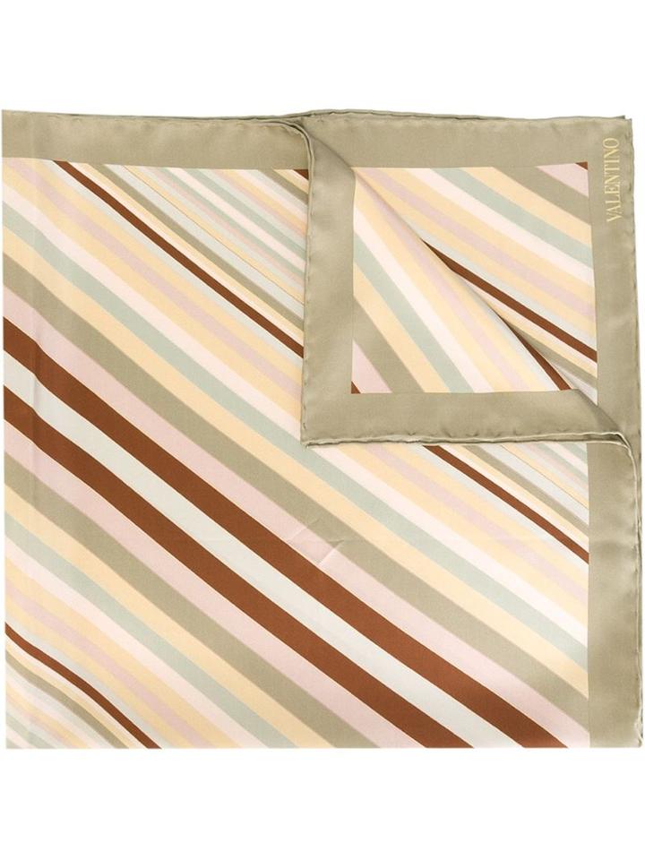 Valentino Diagonal Stripe Scarf