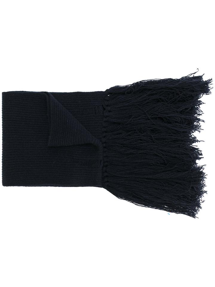 Lanvin - Tassel-trimmed Scarf - Men - Alpaca/merino - One Size, Blue, Alpaca/merino