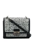 Karl Lagerfeld K/kuilted Tweed Shoulder Bag - Black