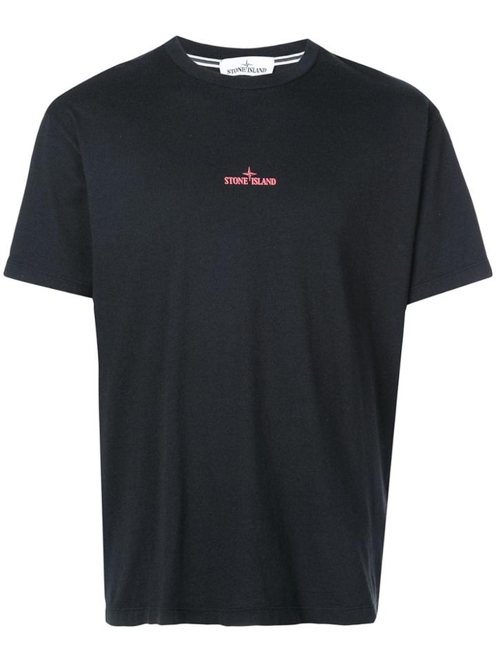 Stone Island Logo Crewneck T-shirt - Black