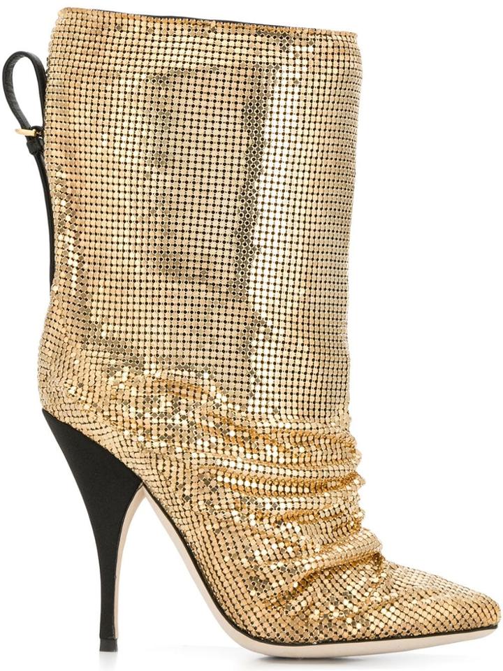 Marco De Vincenzo Metal Embellished Boots - Metallic
