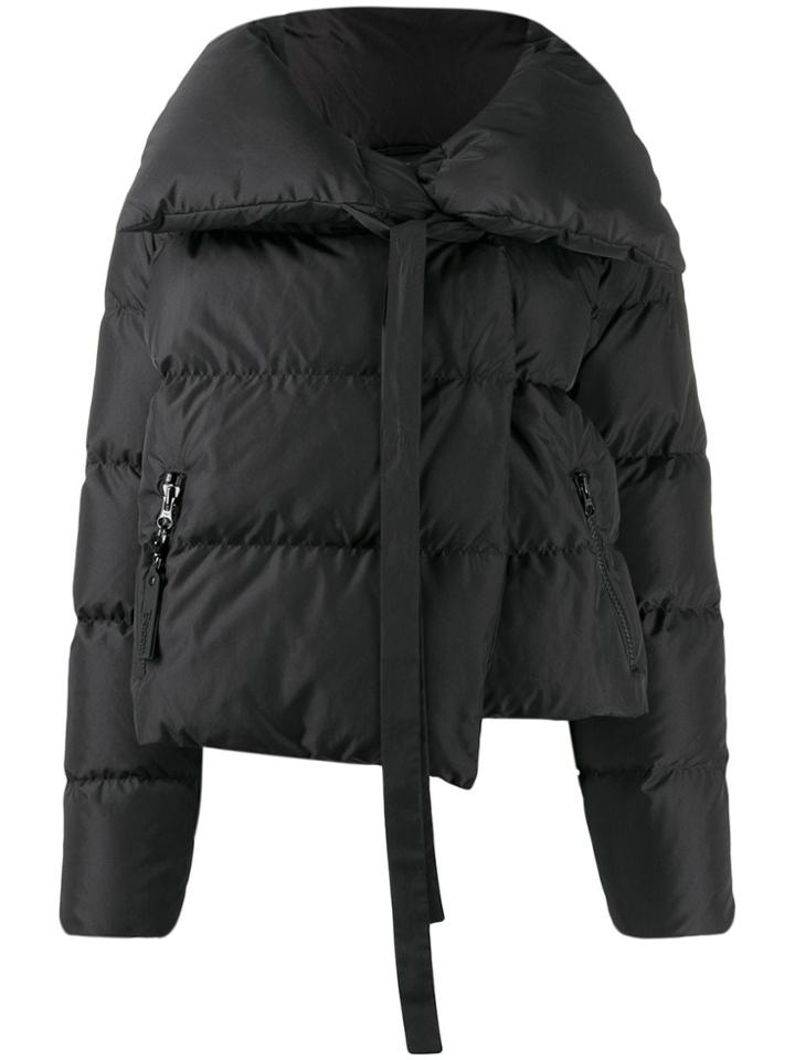 Bacon Oversized Collar Down Jacket - Black