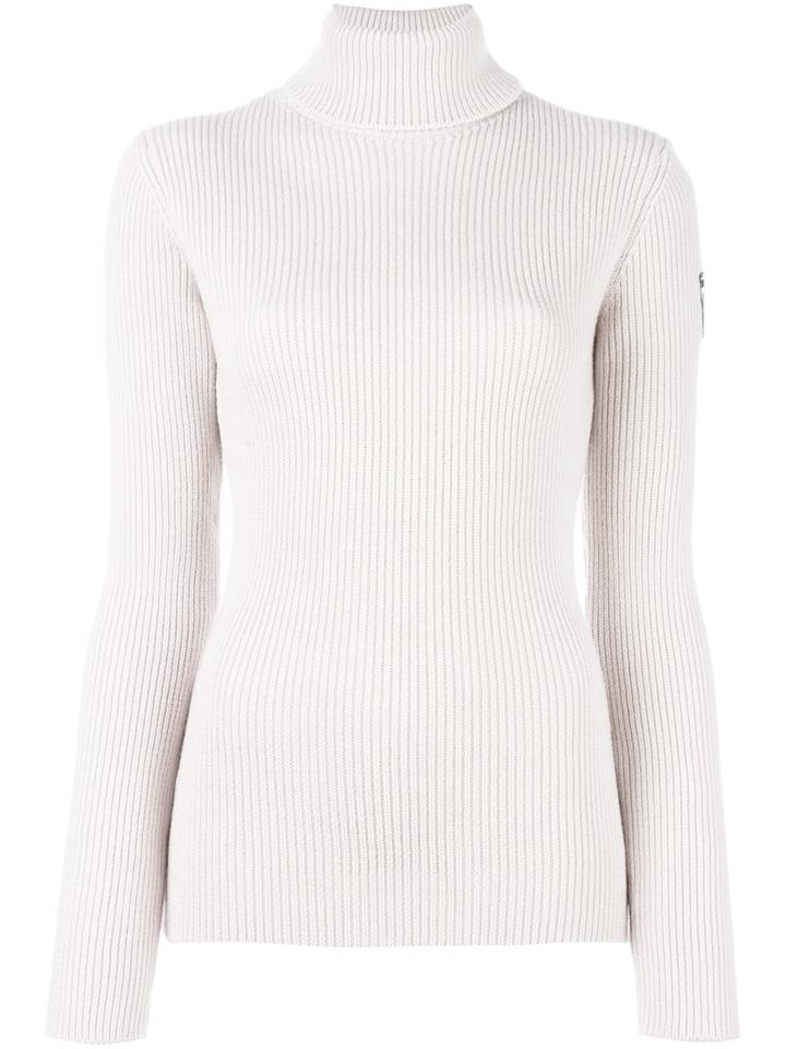 Rossignol Ribbed Roll Neck Jumper, Women's, Size: Medium, Nude/neutrals, Virgin Wool