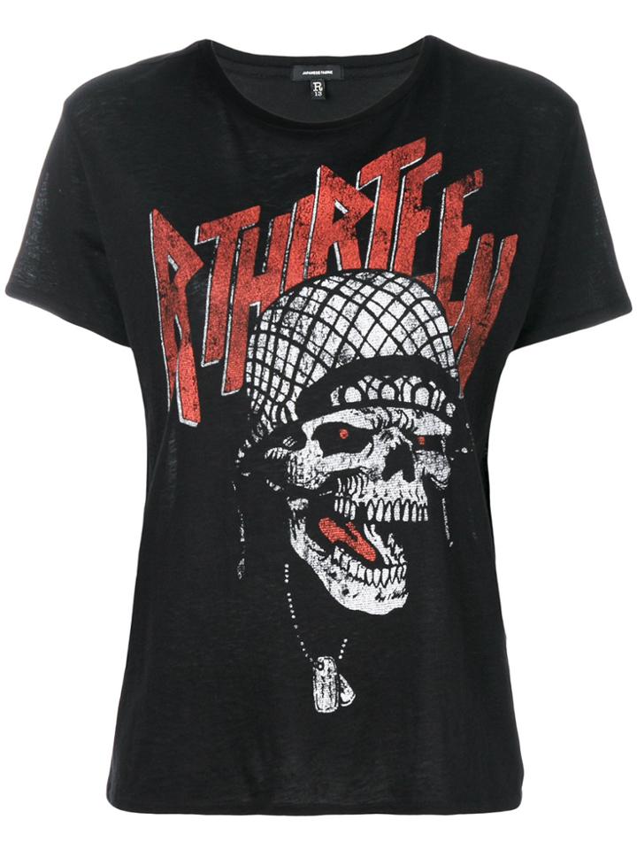 R13 Skull Print T-shirt - Black