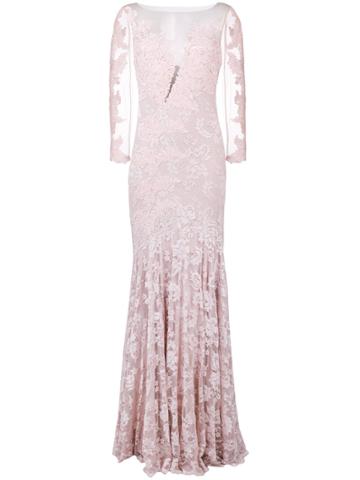 Olvi S Lace-embroidered Maxi Dress - Pink