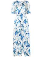 Adam Lippes Floral-print Smocked Maxi Dress - White