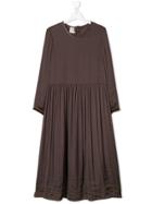Caffe' D'orzo Teen Contrast Piping Dress - Brown