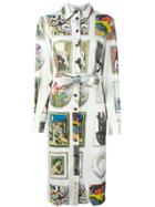Olympia Le-tan Printed Shirt Dress, Women's, Size: 36, White, Viscose