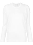 Courrèges Ribbed Knit Jumper - White