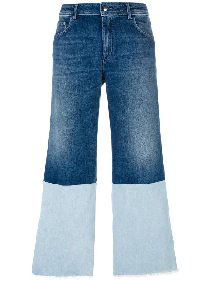 The Seafarer Contrast Cropped Jeans, Women's, Size: 26, Blue, Cotton/polyurethane