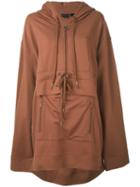 Puma - Oversized Hooded Sweatshirt - Women - Cotton/polyester/spandex/elastane - Xs, Brown, Cotton/polyester/spandex/elastane