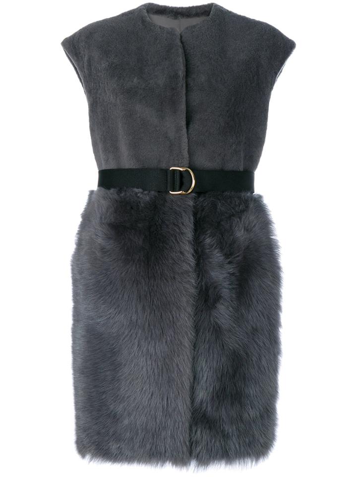 Blancha Belted Gilet - Grey