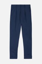 Ami Alexandre Mattiussi Pleated Trousers, Men's, Size: 36, Blue, Wool