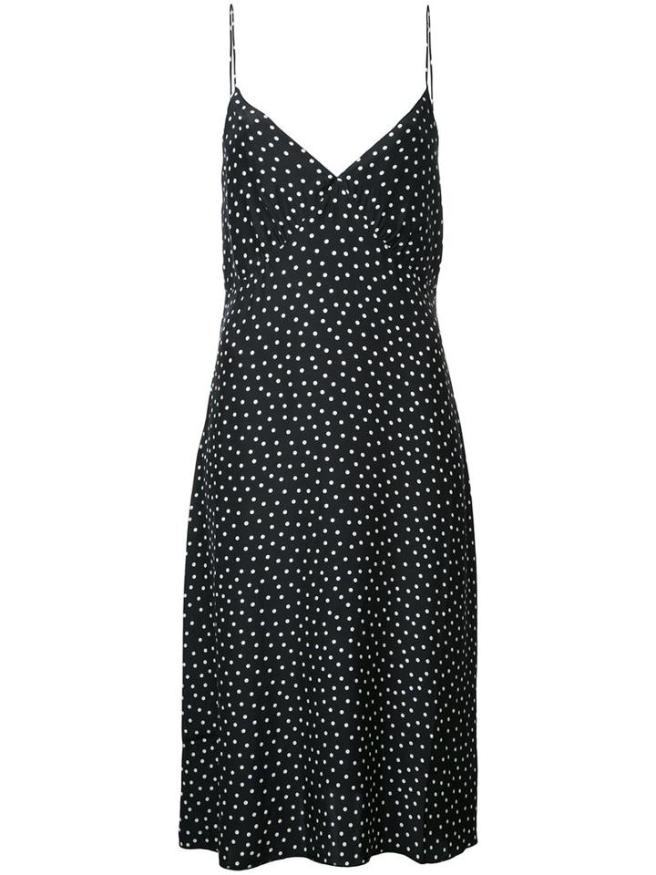 P.a.r.o.s.h. Dots Print Dress, Women's, Black, Silk