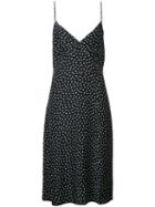 P.a.r.o.s.h. Dots Print Dress, Women's, Black, Silk