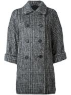 Brunello Cucinelli Double Breasted Coat, Women's, Size: 42, Grey, Silk/acetate/alpaca/virgin Wool