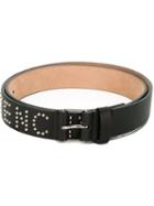 Givenchy Logo Studded Belt, Men's, Size: 90, Black, Calf Leather/metal Other