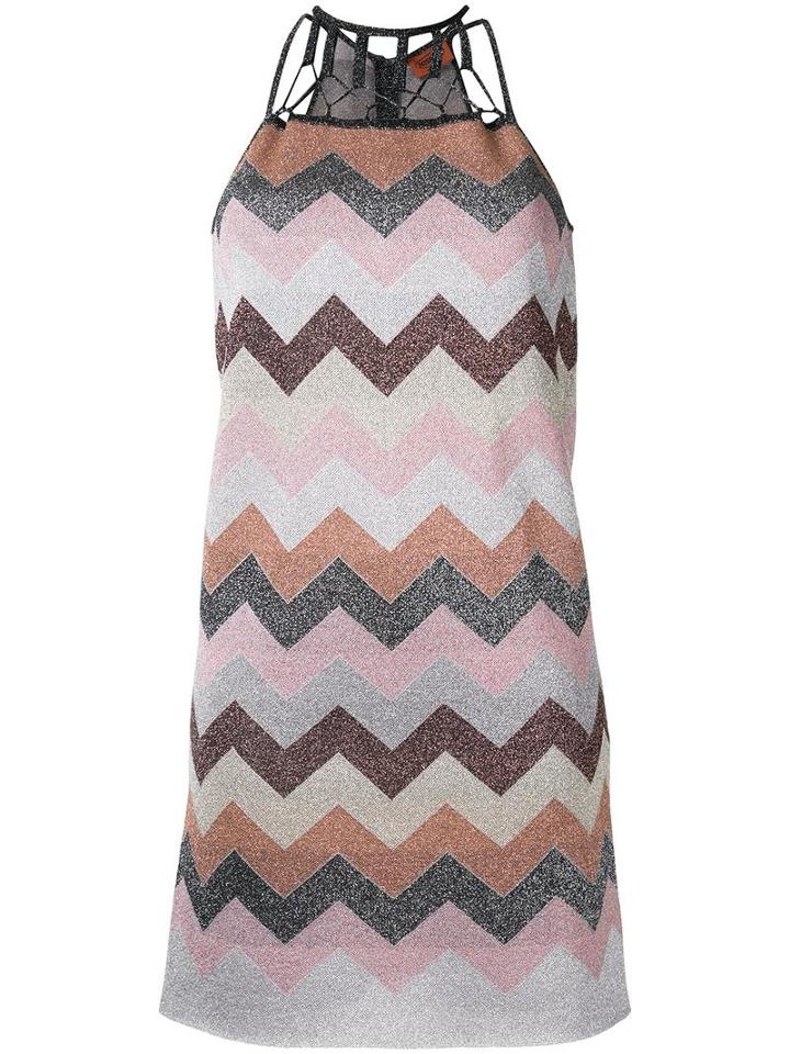 Missoni Flitter Effect Zig-zag Dress, Women's, Size: 38, Polyester/cupro/viscose