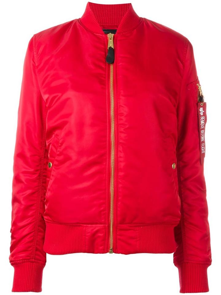 Alpha Industries Padded Jacket, Women's, Size: Small, Red, Nylon