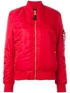 Alpha Industries Padded Jacket, Women's, Size: Small, Red, Nylon