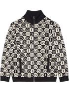 Gucci Checkerboard Motif Jacket - Black