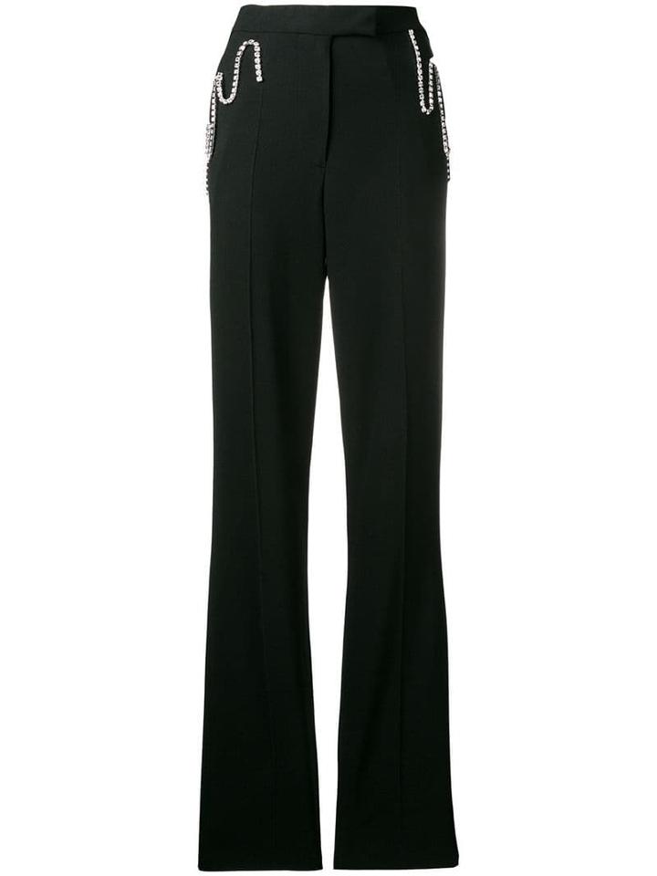 Christopher Kane Squiggle Cupchain Tailored Trousers - Black