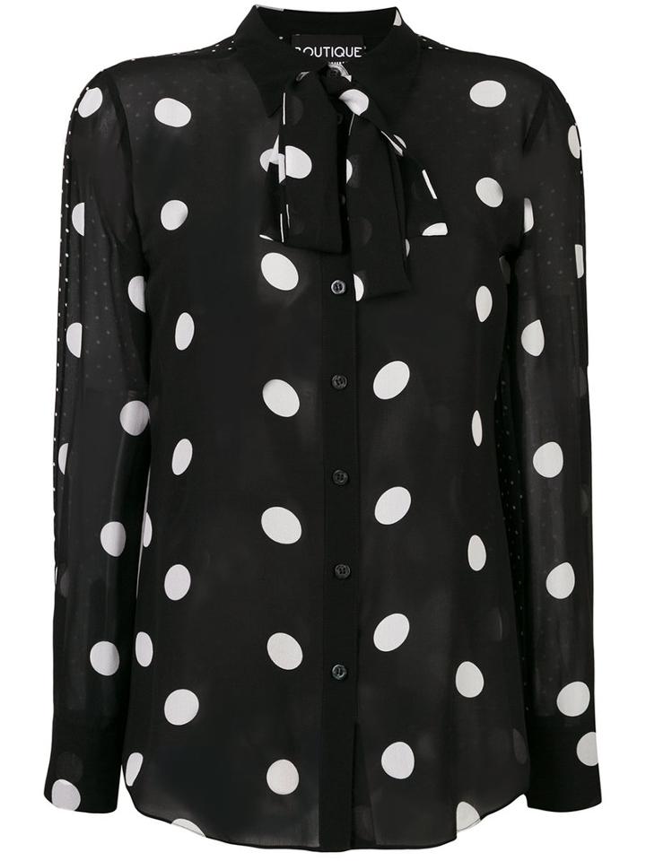 Boutique Moschino - Polka Dot Shirt - Women - Silk - 40, Black, Silk