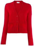 Moncler Rib-knit Trim Cardigan - Red