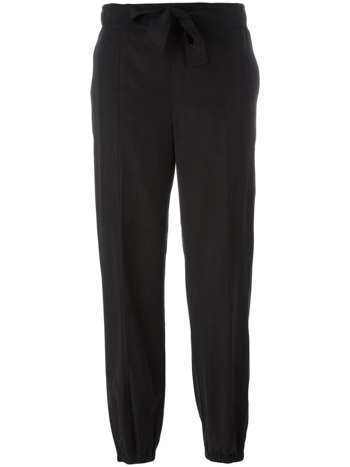 Blumarine Gathered Ankle Trousers, Size: 40, Black, Lyocell