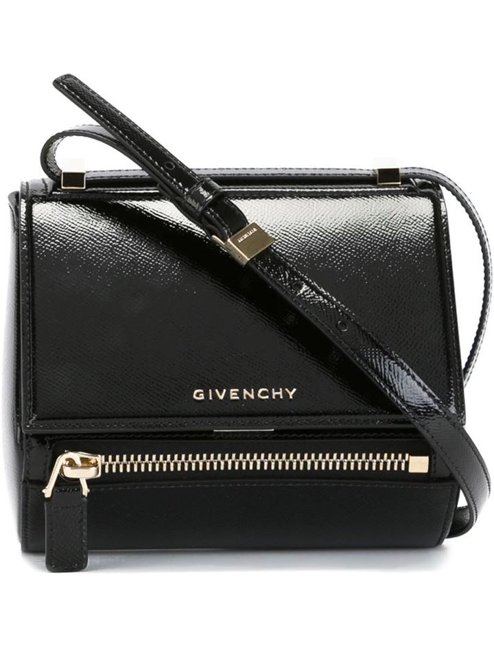 Givenchy Mini Pandora Box Crossbody Bag, Women's, Black, Calf Leather