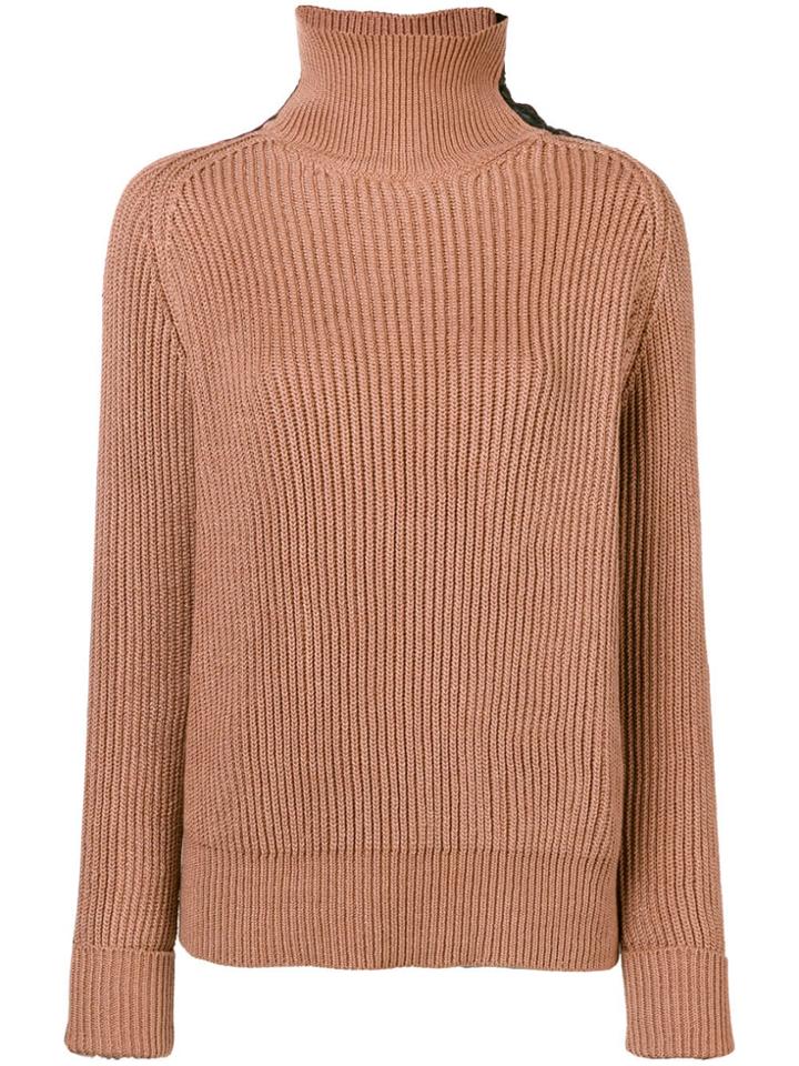 Bottega Veneta Ribbed Turtle Neck Jumper - Neutrals