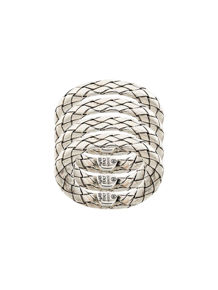 Bottega Veneta Stacked Ring - Metallic
