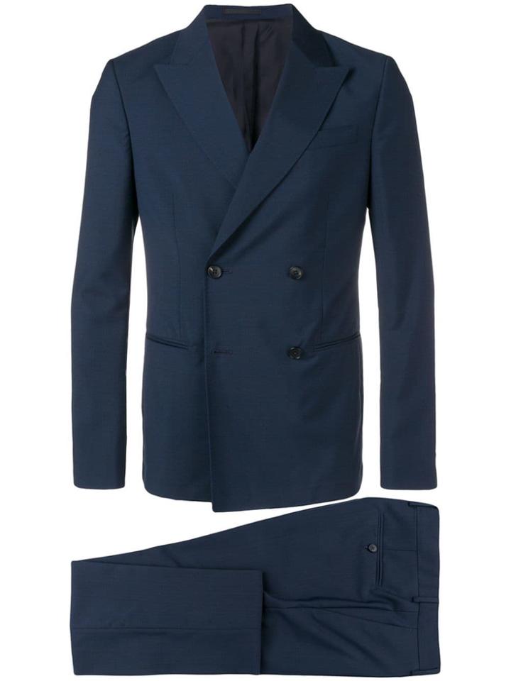 Z Zegna Double-breasted Suit - Blue