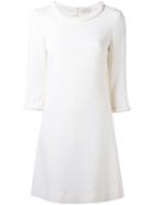 Goat - Plaited Detail Tunic Dress - Women - Polyester/acetate/wool - 8, White, Polyester/acetate/wool