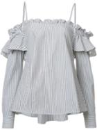 Rebecca Vallance Parker Frill Shirt, Women's, Size: 6, Black, Cotton