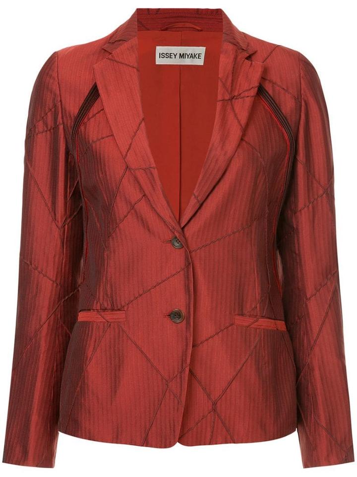 Issey Miyake Pre-owned Embroidered Slim-fit Blazer