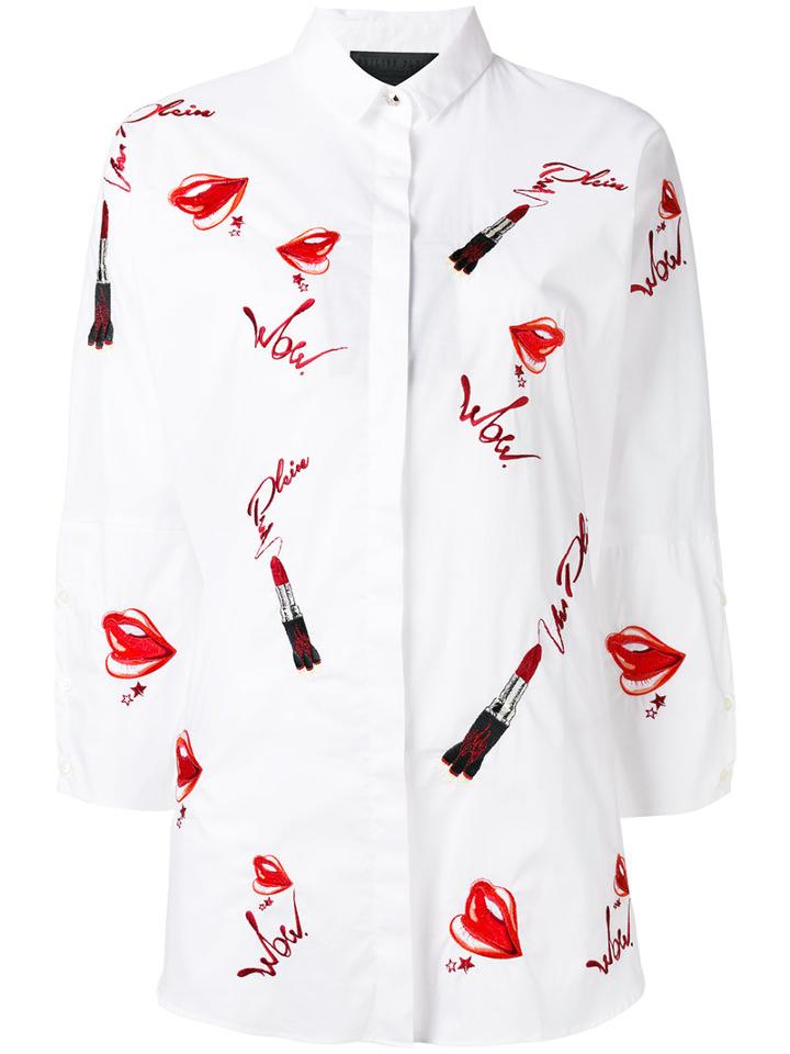 Philipp Plein Aries Shirt, Women's, Size: Large, White, Cotton/spandex/elastane