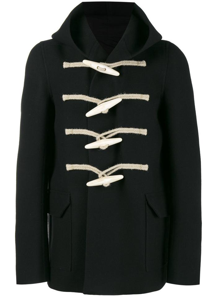 Rick Owens - Rope Toggle Duffle Coat - Men - Cotton/polyamide/cupro/buffalo Bone - 50, Blue, Cotton/polyamide/cupro/buffalo Bone